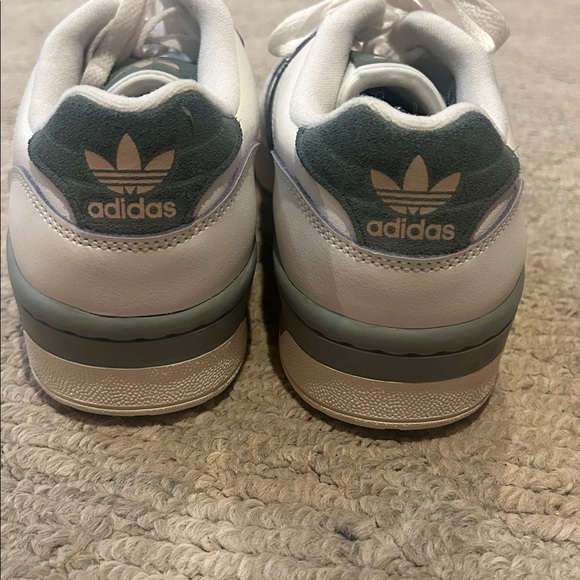 Adidas Classic Rivalry White and Sage Sneakers - Picture 4 of 13